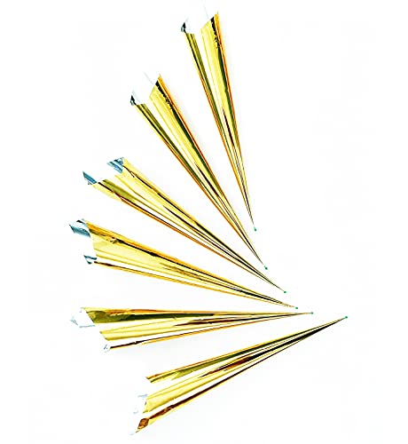 Empty henna cones Hand Rolled Cellophane Cones for henna or Jagua Applicators Dispenser for Henna, Jagua and Cake Decorating Art Craft 6 Pack - Colors may vary. (Empty Cones 6 pcs)