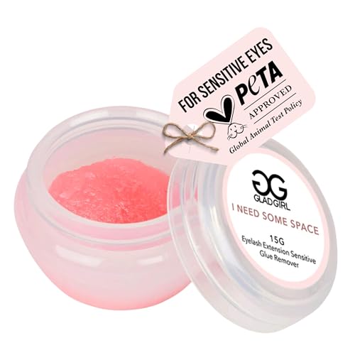 GladGirl False Eyelash Extensions Cream Glue Remover - Gentle 15g | Low Irritation Cream for Sensitive Skin