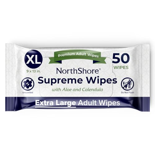 NorthShore Supreme Heavy-Duty Quilted Wipes, X-Large, 9 x 13 in., 50 ct, 3-Pack