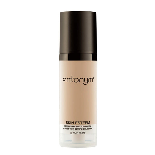 Skin Esteem Organic Liquid Foundation by Antonym Cosmetics Long Lasting Color Correcting Buildable (Beige Medium)