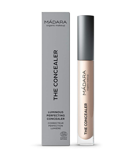MÁDARA Organic Skincare | The Concealer #15 VANILLA - 4ml, Long-lasting, Dewy finish, With Hyaluronic acid and smart minerals, Vegan, Ecocert certified, Recyclable packaging.