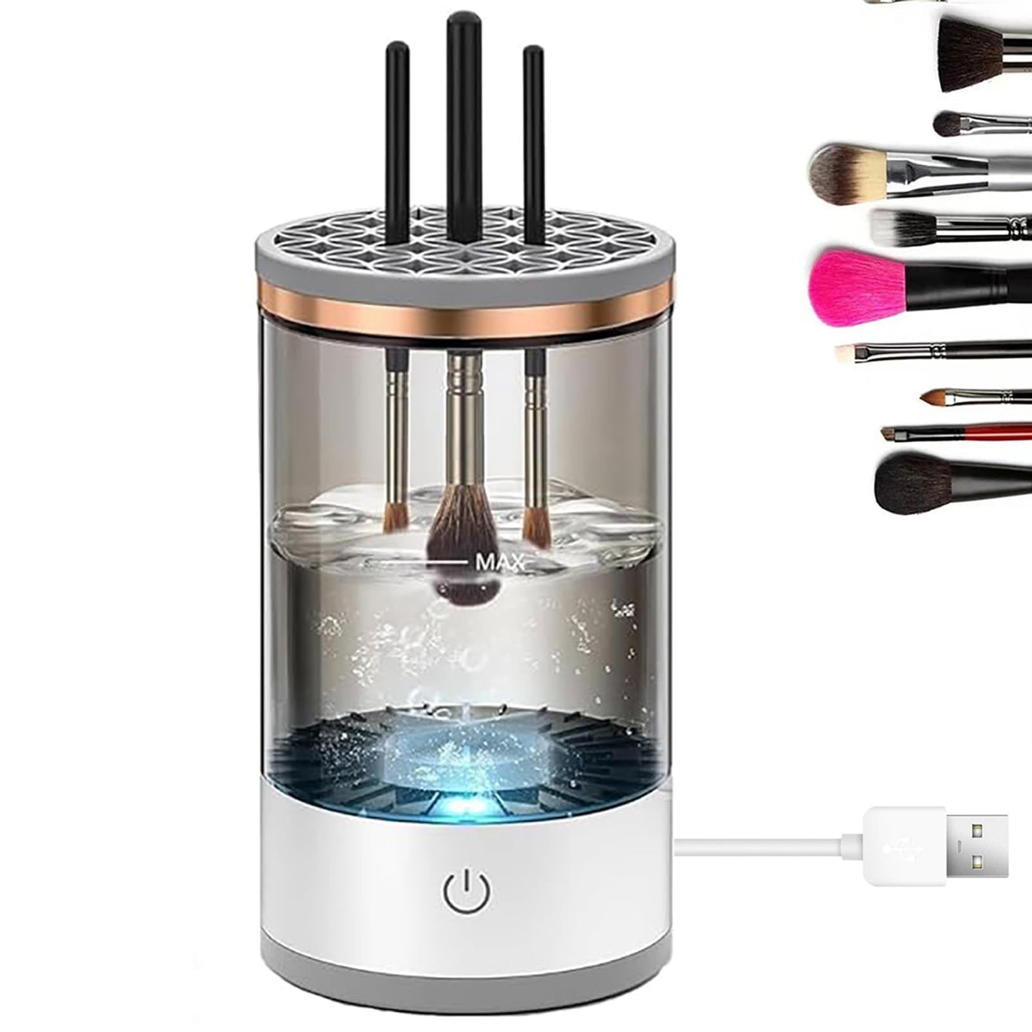 Electric Makeup Brush Cleaner Machine Cosmetic Brush Cleaner Automatic Spinning Blender Cleaner Machine Fit Makeup Brush