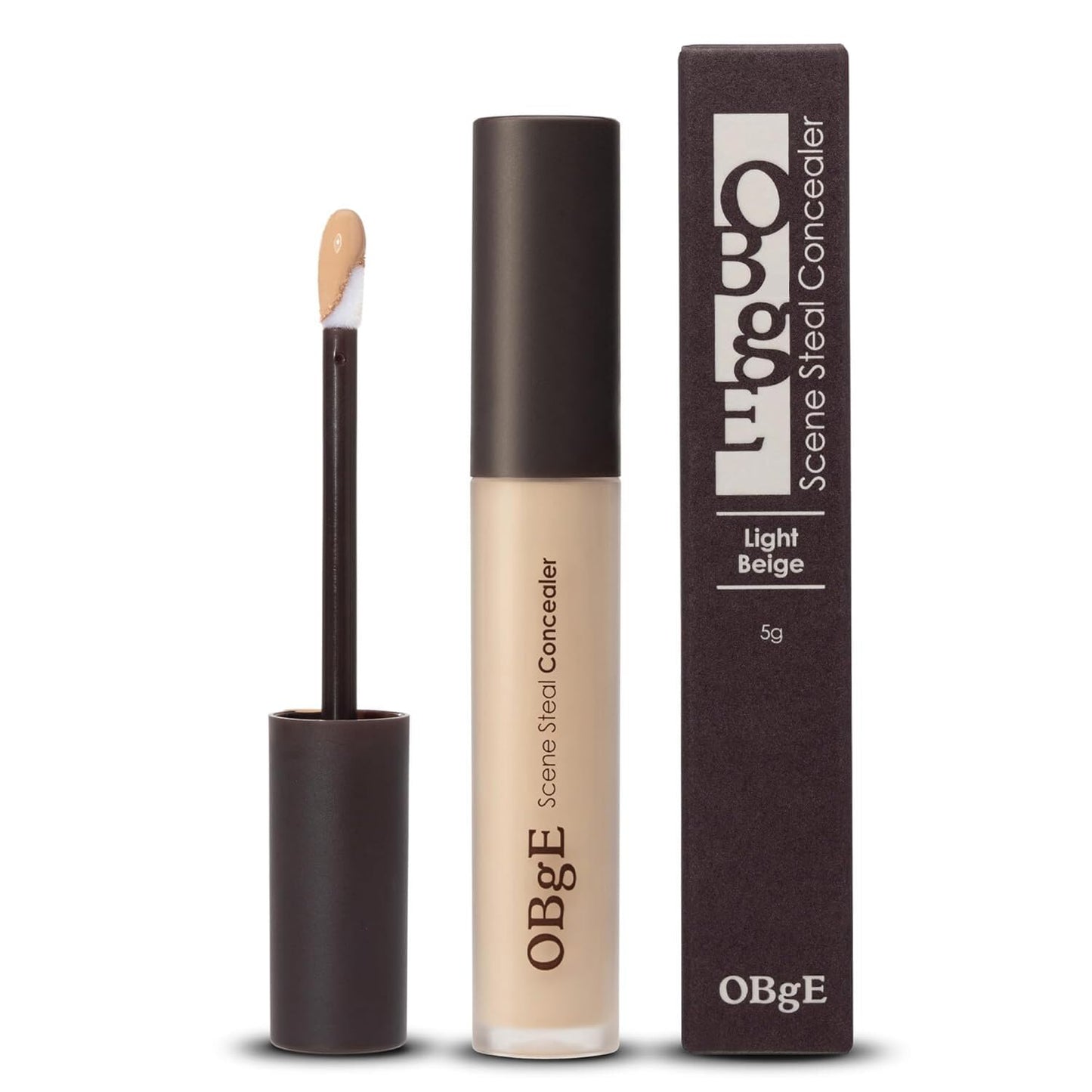 OBgE Scene Steal Concealer (Light Beige, 0.18oz) - Full Coverage Liquid Concealer for Flawless, Smooth Skin. Blemishes, Dark Circles, and Imperfections. Long-Lasting Formula.