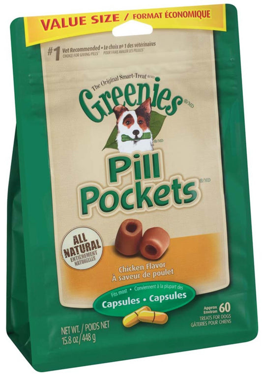 Greenies Pill Pockets for Capsules Chicken 1ea/60 ct, 15,8 oz