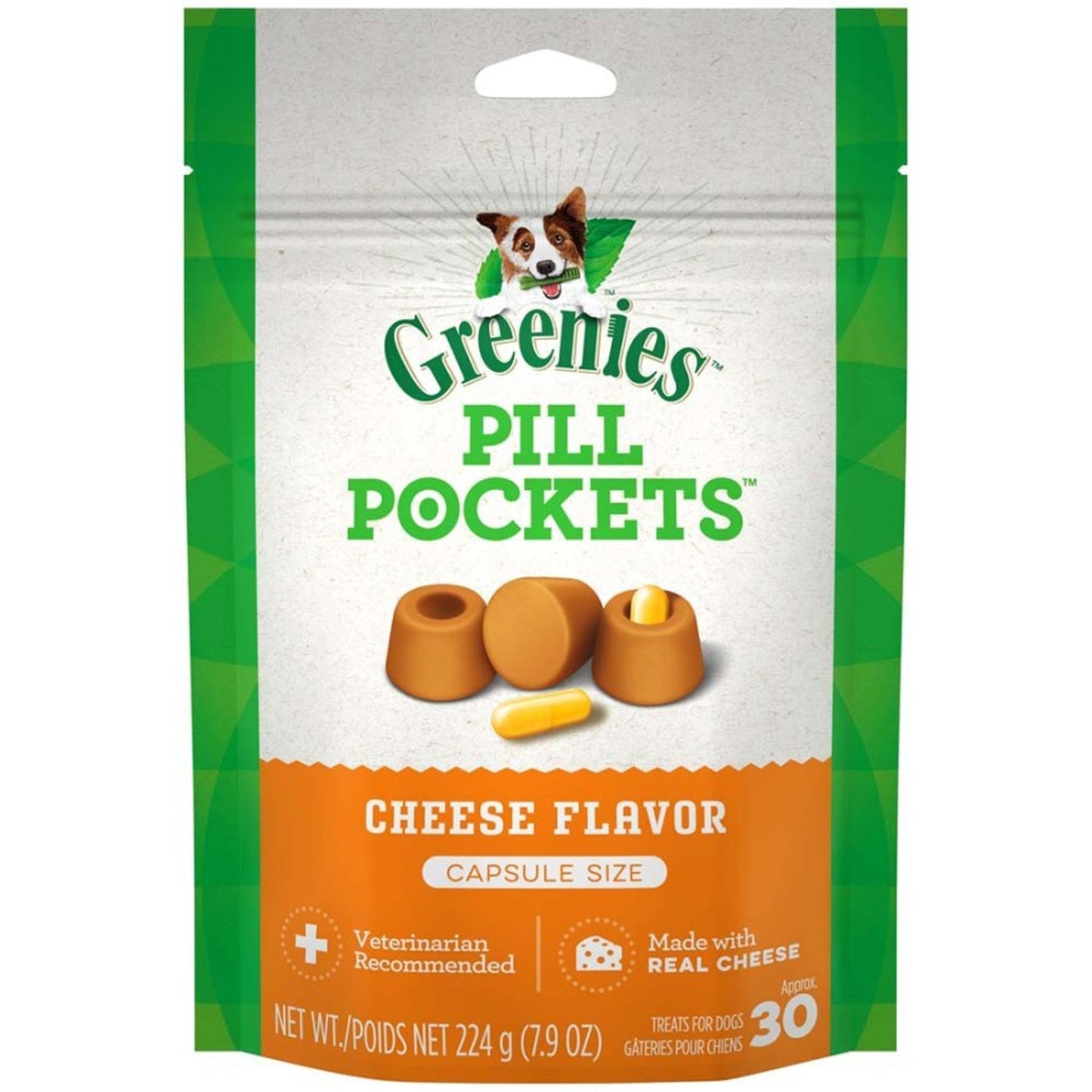 Greenies Pill Pockets for Capsules Cheese 1ea/30 ct, 7,9 oz
