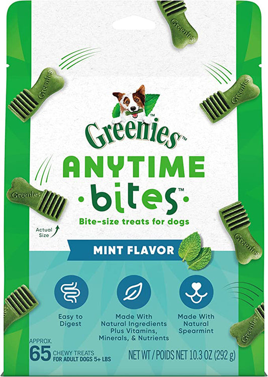 Greenies Anytime Bites Bite-Size Dog Dental Treats Mint 1ea/10,3 oz
