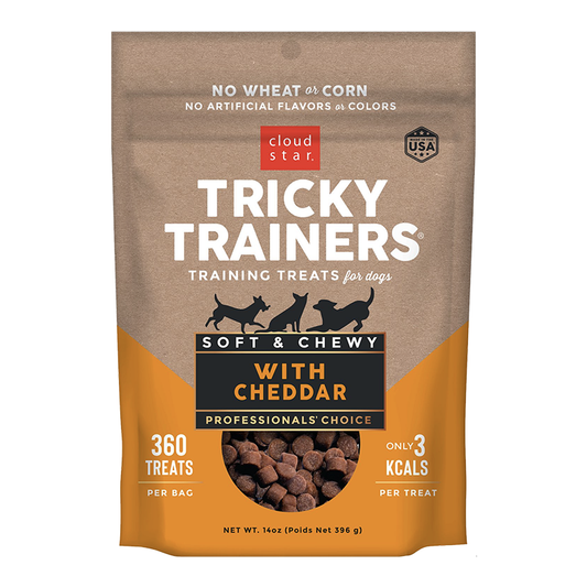 Cloud Star Chewy Tricky Trainers Cheddar Flavor Dog Treats; 14oz, Bag