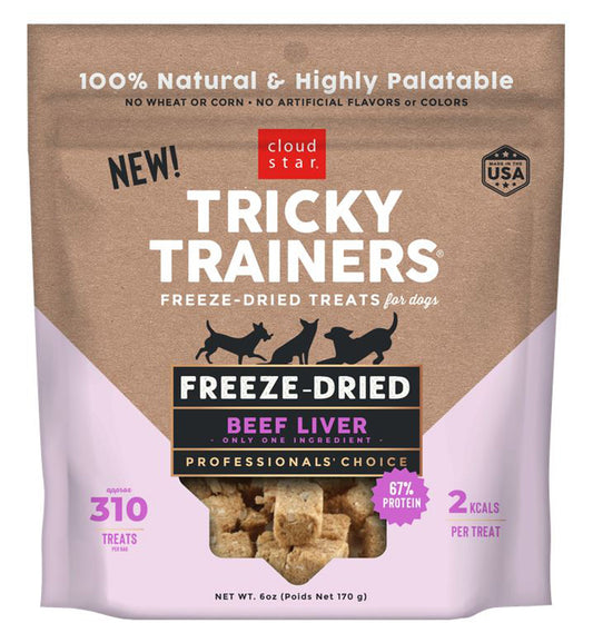 Cloud Star Dog Tricky Trainer Grain-Free Beef Liver 6oz,