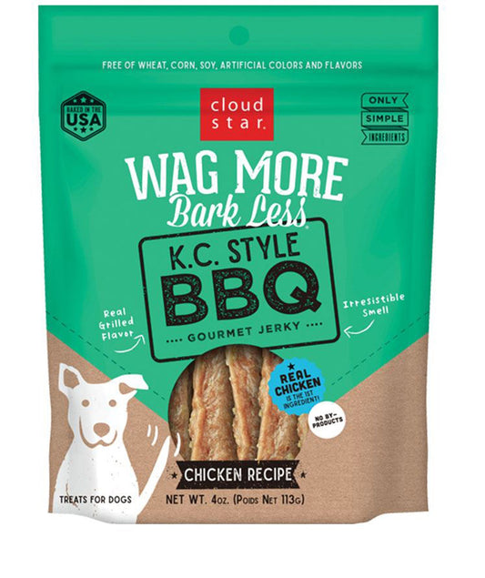 Wag More Bark Less Dog Jerky Grain Free K,C, Style Chicken 10oz,