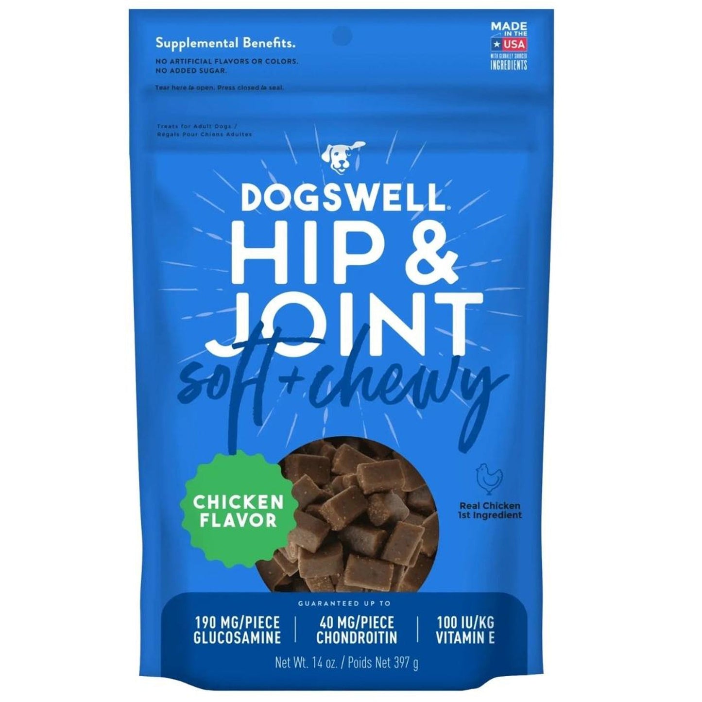Dogswell Dog Hip & Joint Grain Free Soft & Chewy Chicken 14 oz,