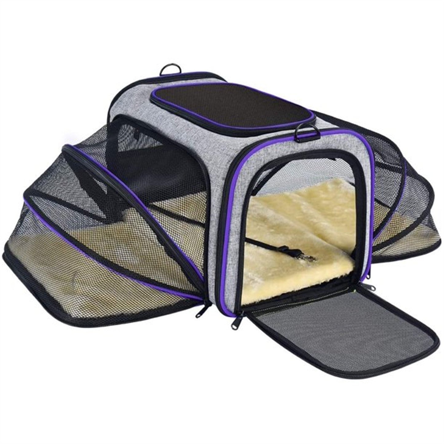 Cat Carrier with Ventilation Small Medium Big Space 5 Mesh Windows