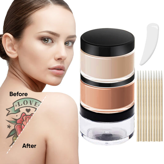 Tattoo Concealer, Professional Tattoo Cover Up Makeup Cream for Dark Spots, Scars, Vitiligo, And More