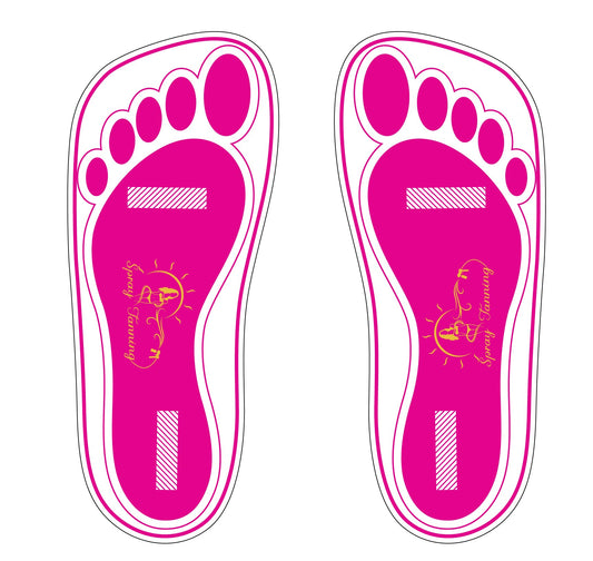 25Pairs(50 Feets) Disposable Pink Spray Tanning Feet Pads Sunless Airbrush Spray Tent Protect Foot