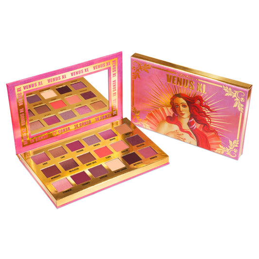 Lime Crime Venus XL Eye & Face Palette - 18 Highly Pigmented Matte and Metallic Eyeshadows - Long-Wearing, Buttery Smooth Formula - Mirrored Box - Vegan