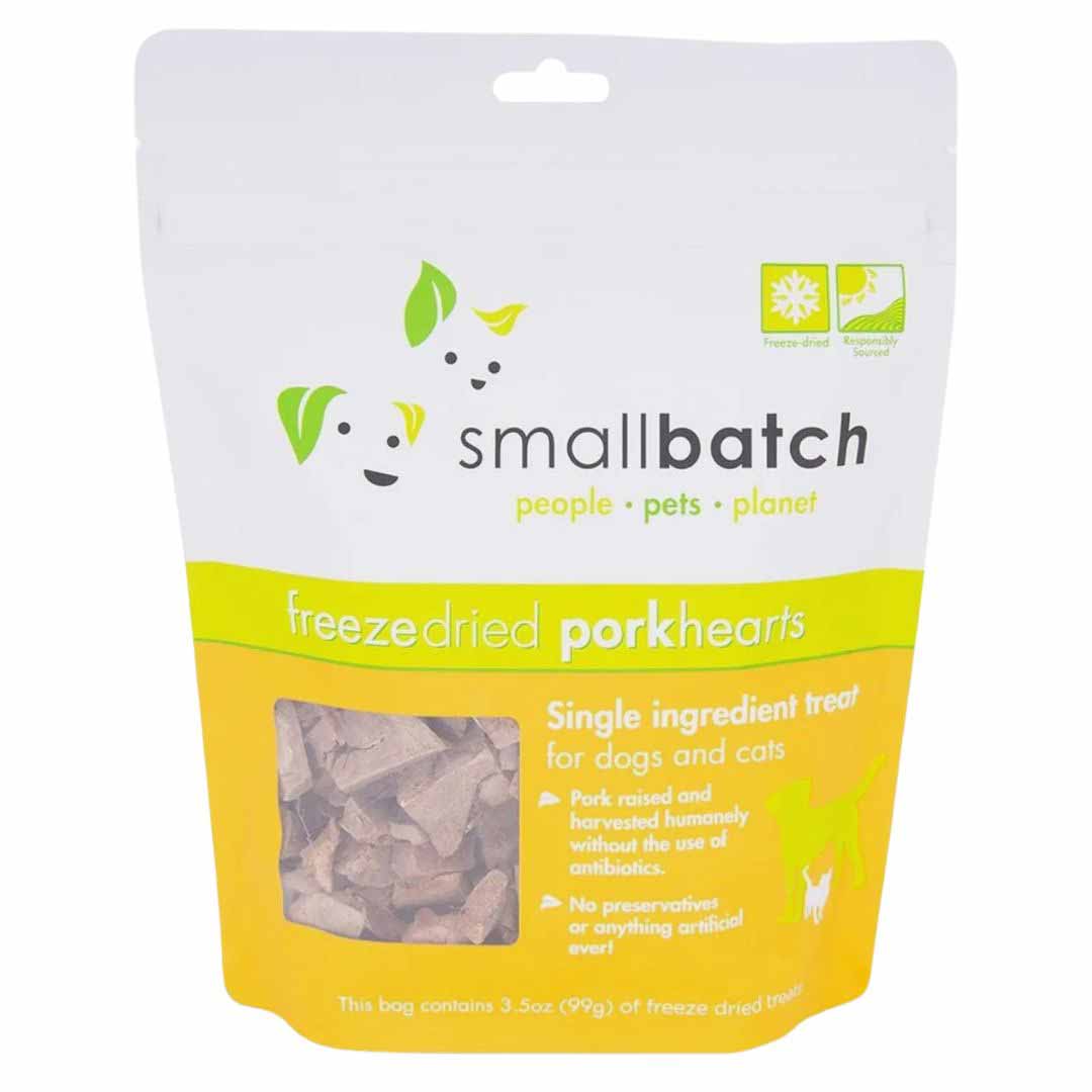 Small Batch Freeze Dried Pork Hearts - 3,5oz,