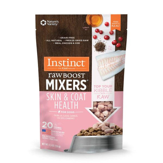 Instinct Freeze-Dried RawBoost Mixers Grain-Free Skin & Coat Health Recipe Dog Food Topper