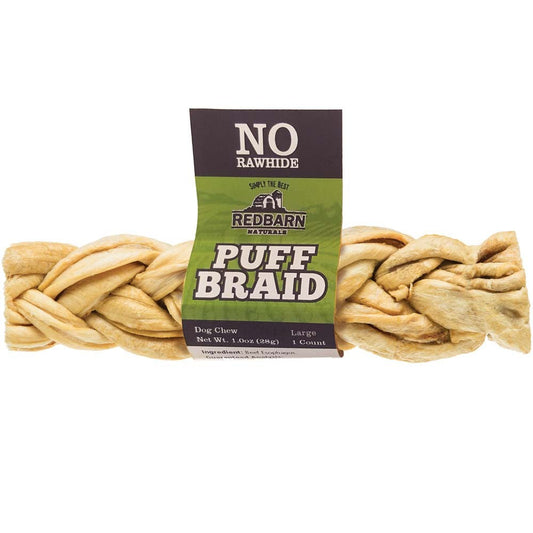 Redbarn Pet Products Puff Braid Dog Treat 10ea/10 ct, LG