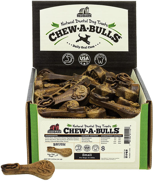 Redbarn Pet Products Chew-A-Bulls Dental Dog Treat Brush 1ea/48 pk, Mini