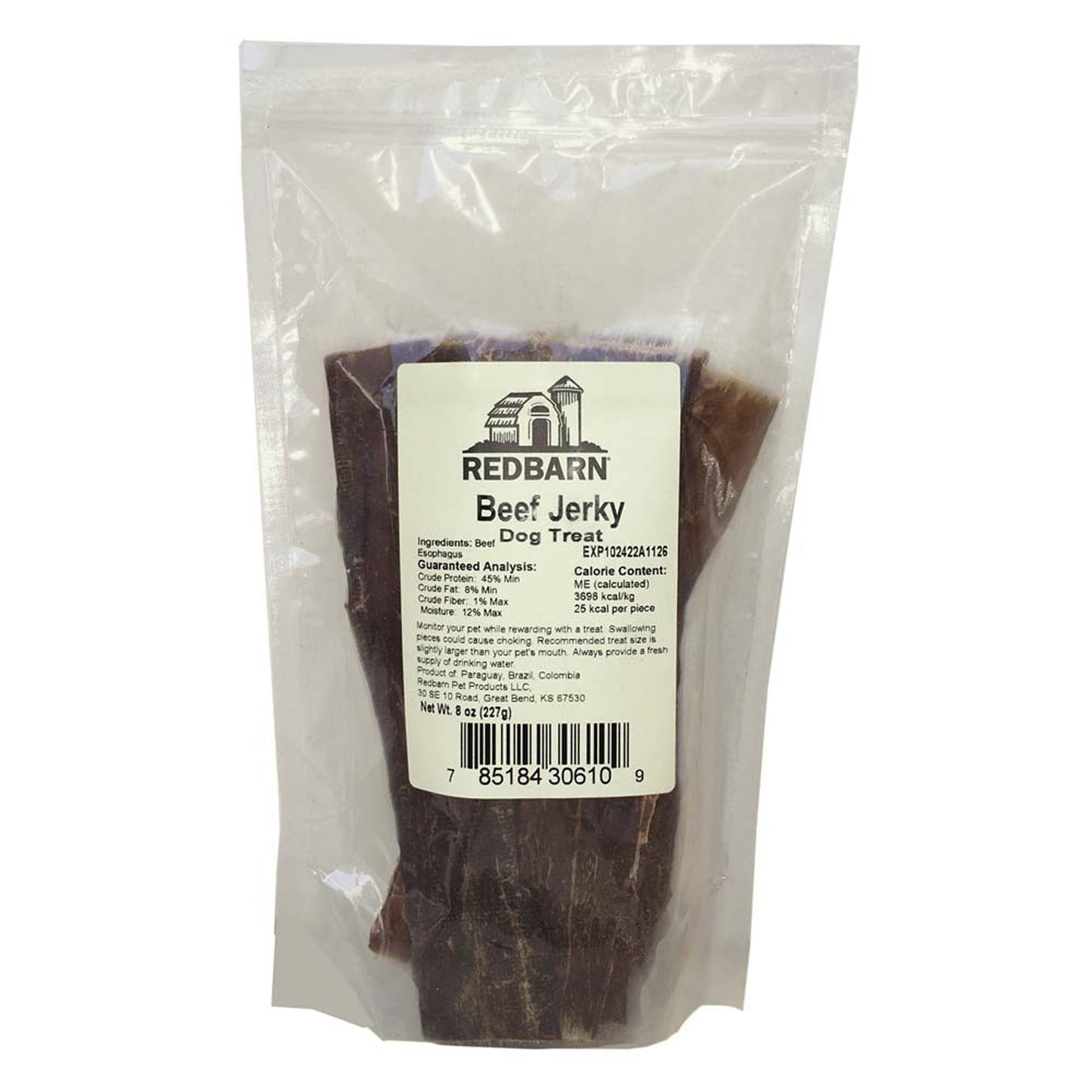Redbarn Pet Products Beef Jerky Dog Treat 1ea/8 oz