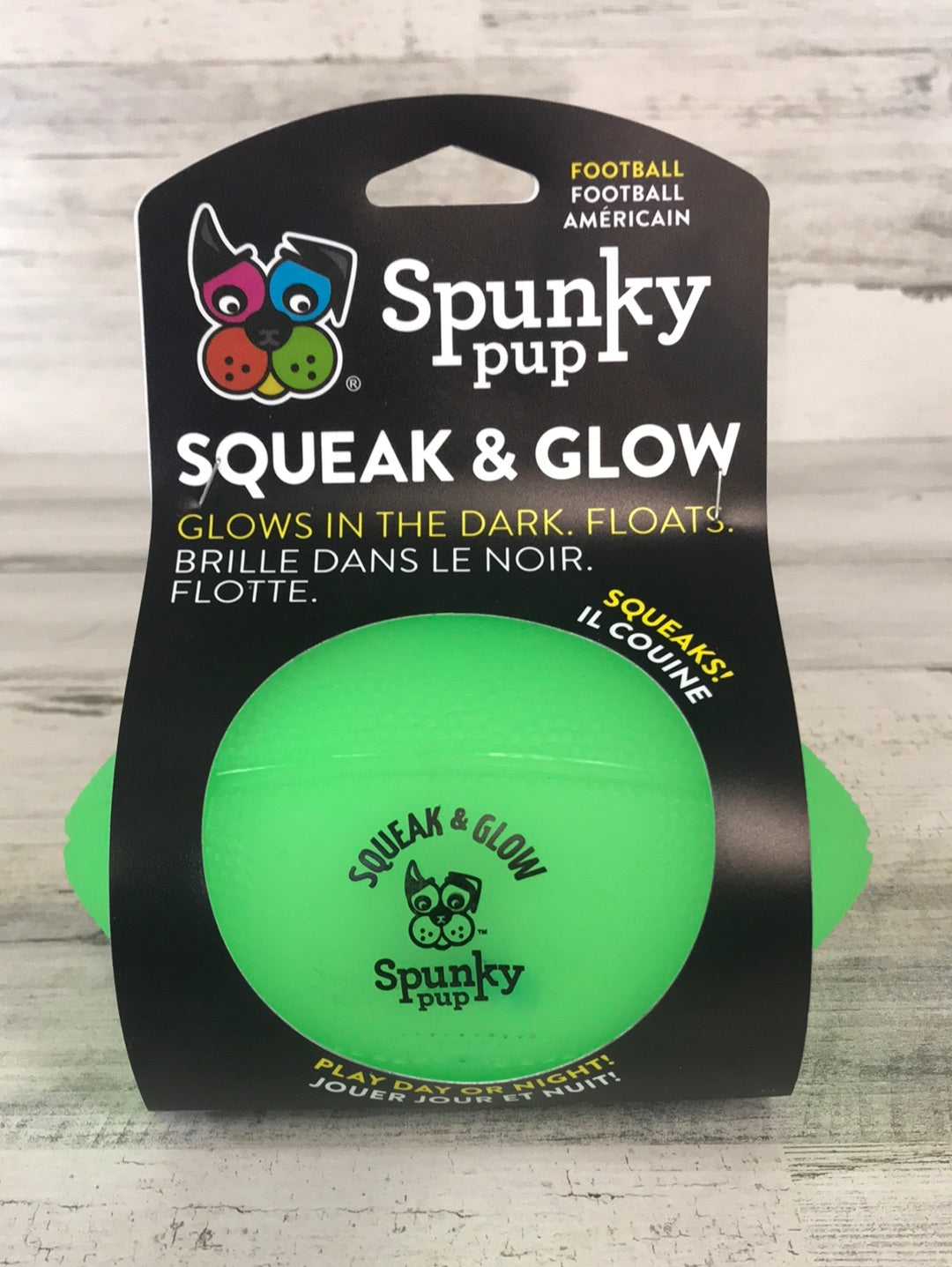 Spunky Pup Squeak and Glow Football