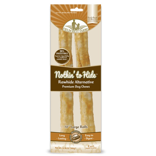 Fieldcrest Farms Nothin' to Hide Peanut Butter Roll Dog Treat Peanut Butter 1ea/10 in, LG, 2 pk