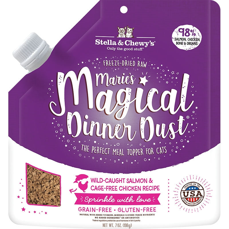 Stella And Chewys Cat Freeze-Dried Marie Magical Dinner Dust Salmon 7oz,