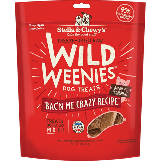 Stella And Chewys Dog Freeze-Dried Weenie Bacon 3oz,