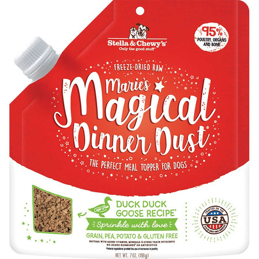 Stella & Chewys Dog Freeze-Dried Marie Magical Dinner Dust Duck 7oz,