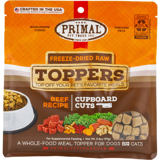 Primal Freeze Dried Cupboard Cuts Toppers Beef 3,5 oz,