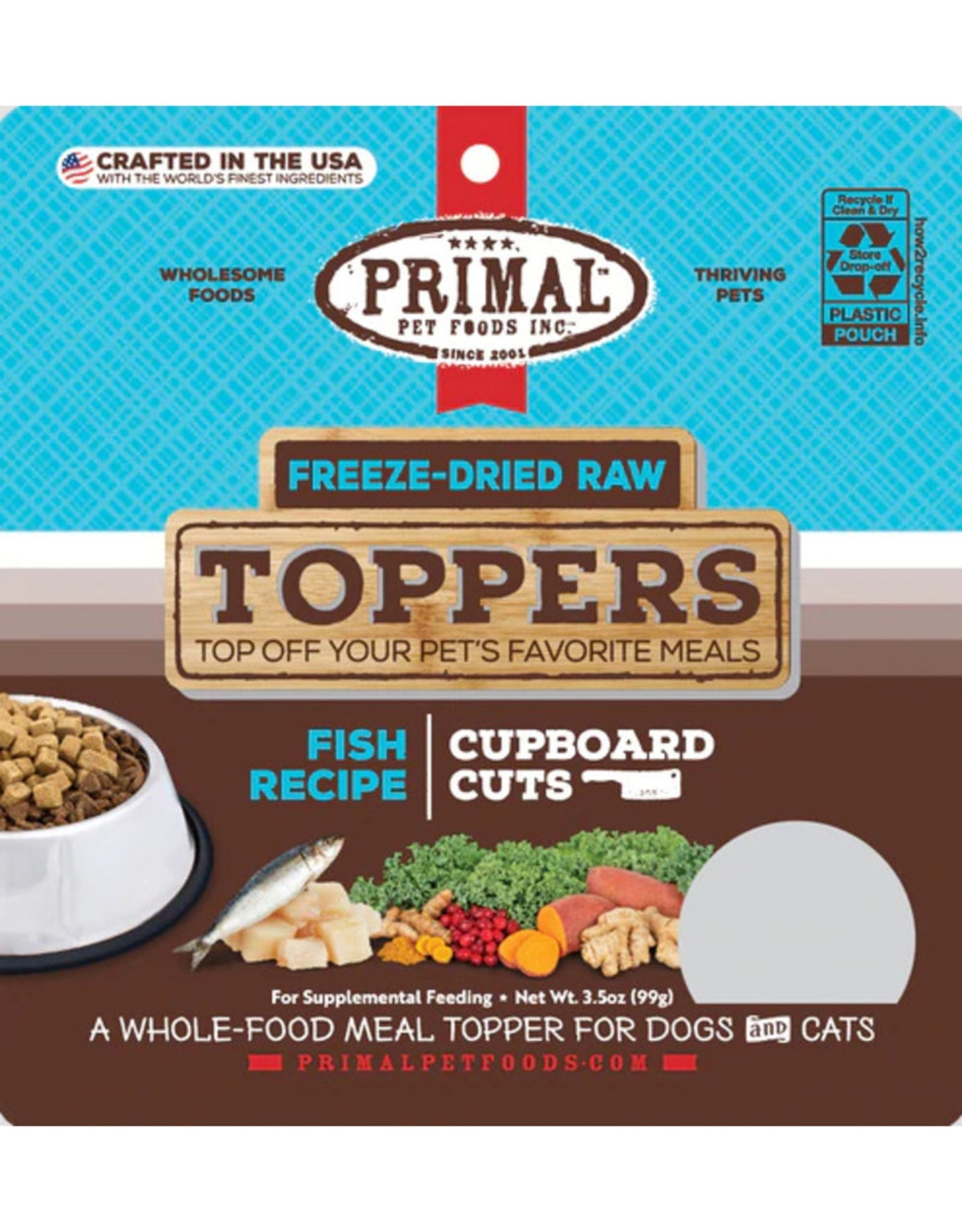 Primal Freeze Dried Cupboard Cuts Toppers Fish 3,5 oz,