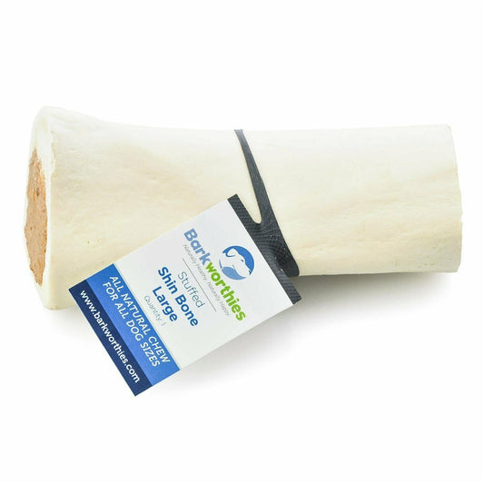 Barkworthies Shin Bone Stuffed With Bully Stick 1ea/5-6 in, 10 ct