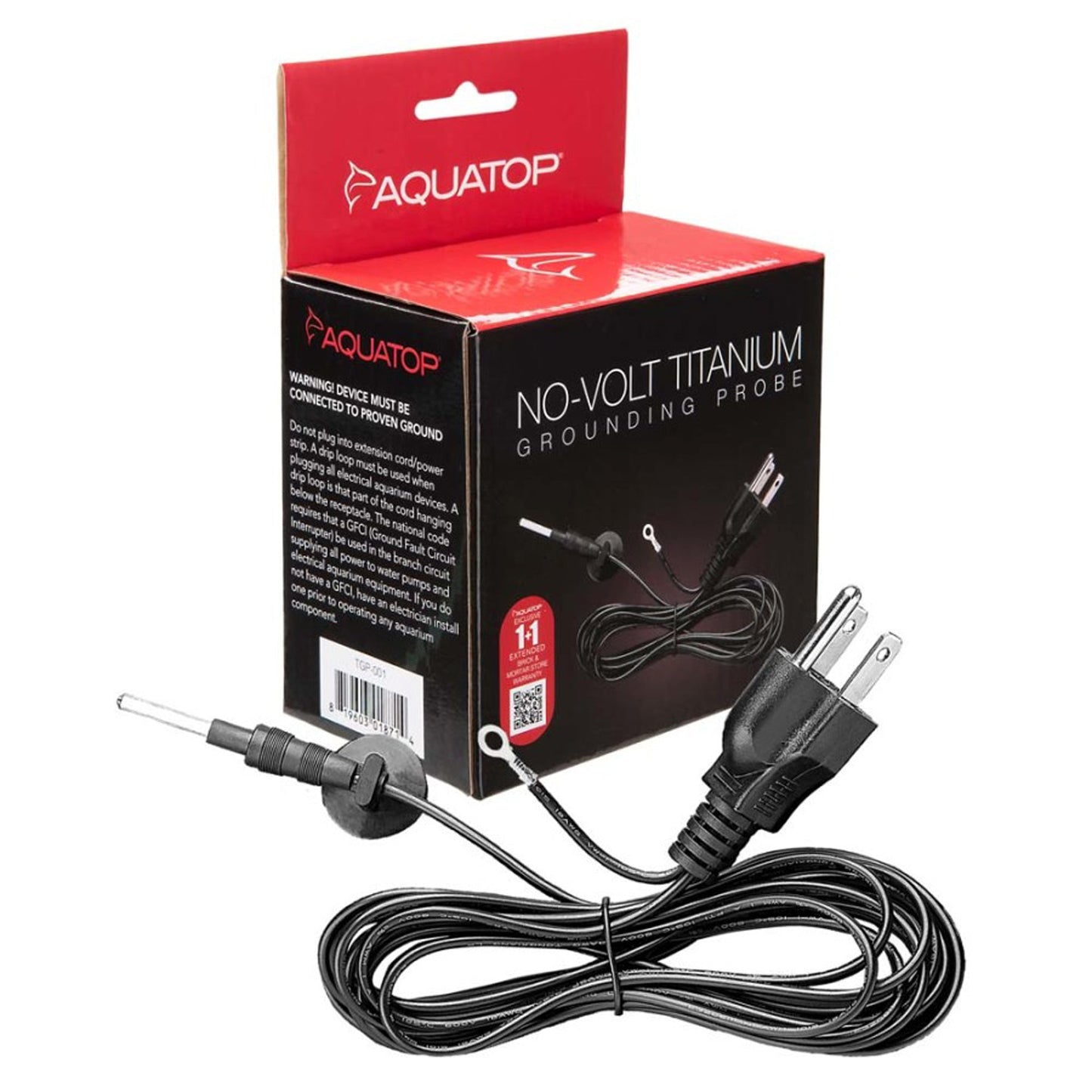 Aquatop No-Volt Titanium Aquarium Grounding Probe Black 1Ea