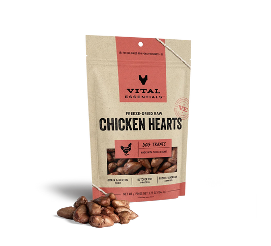 Vital Essentials Dog Freeze-Dried Treat Chicken Hearts 3,75oz,