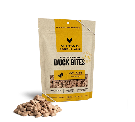 Vital Essentials Dog Freeze-Dried Treat Bites Duck 5,5oz,
