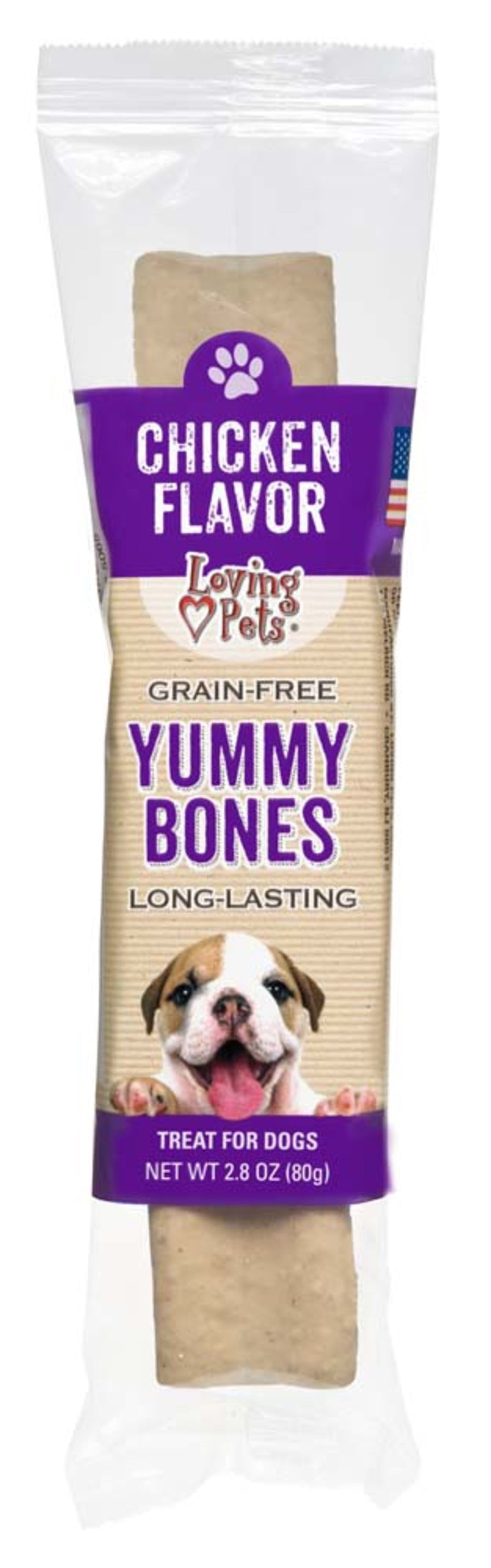 Loving Pets Yummy Bone Flavor Filled Dog Treat Chicken 15ea/2,8 oz