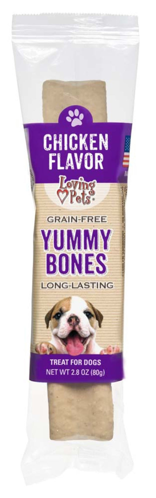 Loving Pets Yummy Bone Flavor Filled Dog Treat Chicken 15ea/2,8 oz
