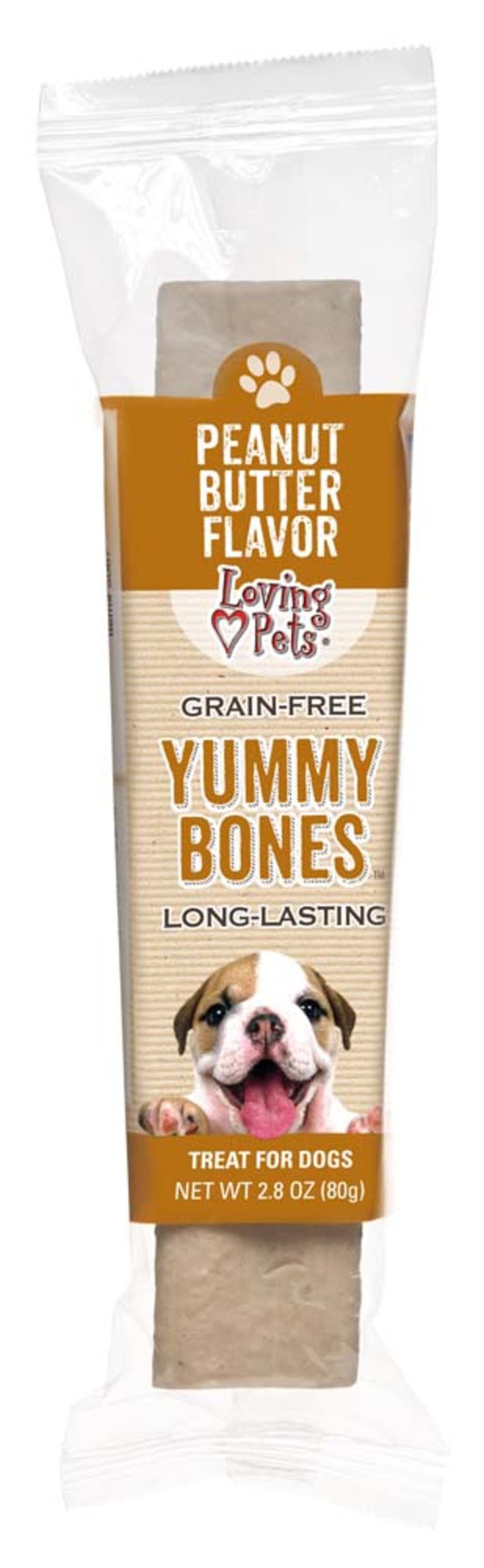 Loving Pets Yummy Bone Flavor Filled Dog Treat Peanut Butter 15ea/2,8 oz