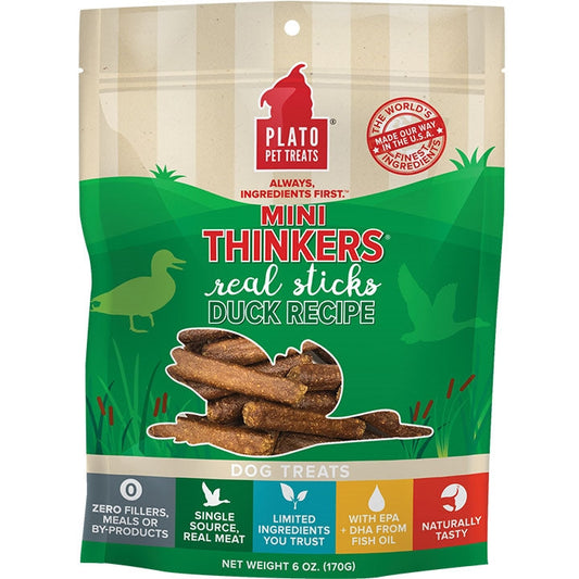 Plato Dog Mini Thinkers Duck 6oz,