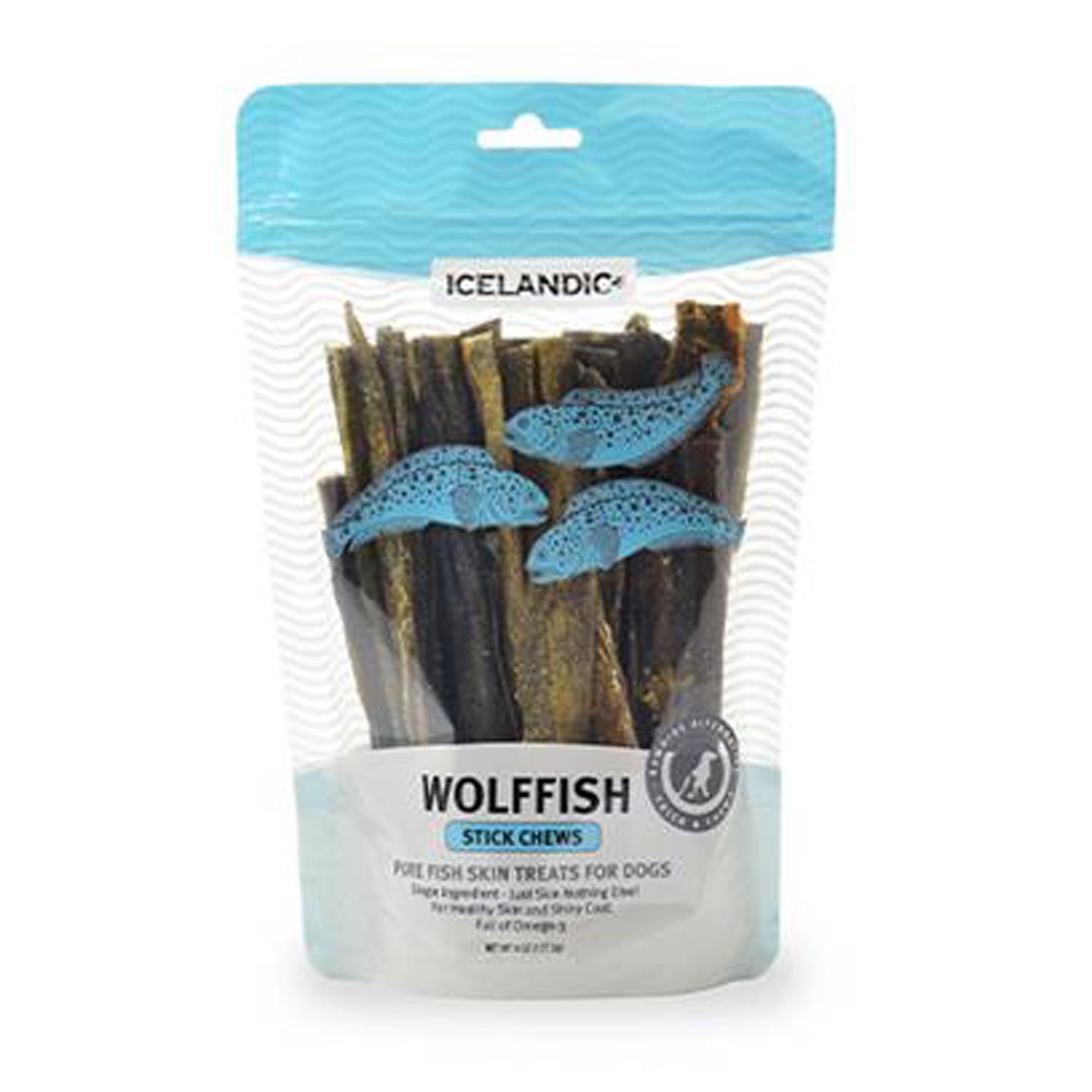 Icelandic+ Wolffish Skin Chew Stick Dog Treat 9oz,