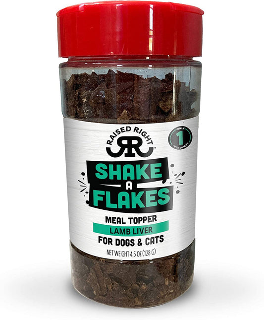 Raised Right Dog Cat Shake A Flakes Lamb 4,5oz,
