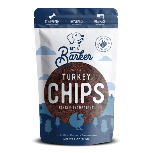 Beg & Barker Dog Whole Chips Turkey 8oz, - 3 Pack