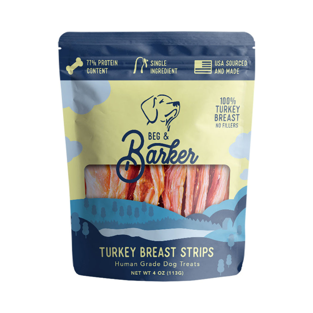 Beg & Barker Dog Strips Turkey Breast 4oz,
