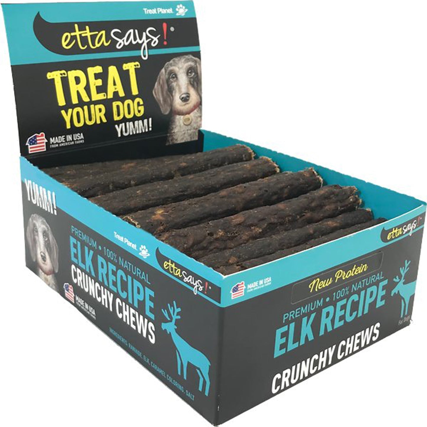Etta Says Dog Crunchy Chew Elk 4,5 Inches 36 Count