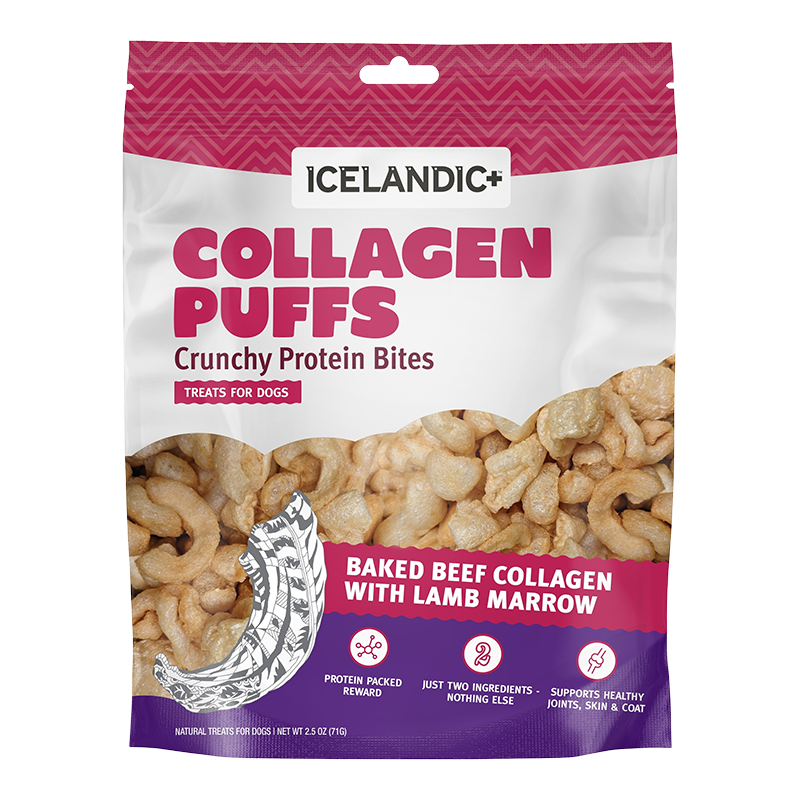 Icelandic Dog Collagen Puffs Bites with Marrow 2,5oz,