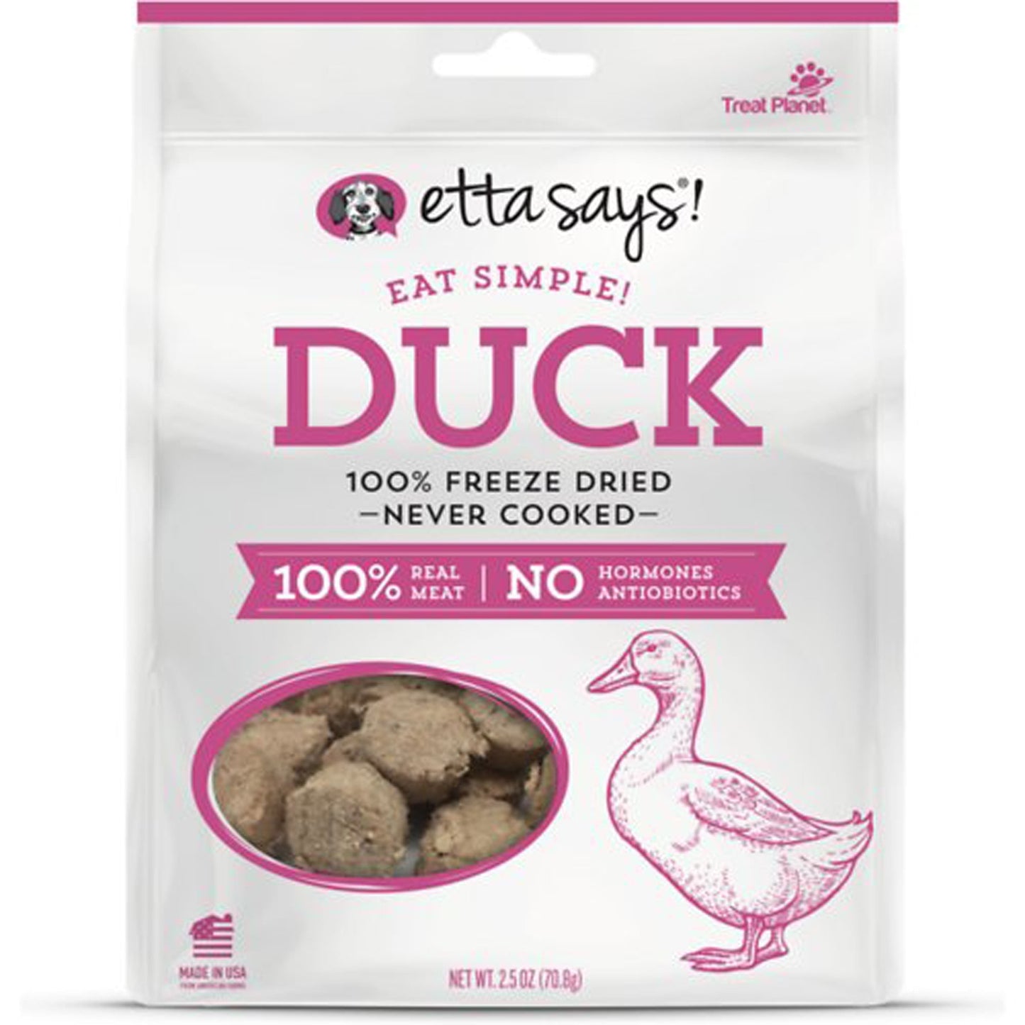 Etta Says! Eat Simple! 100% Freeze Dried Never Cooked Dog Treats Duck 1ea/2,5 oz