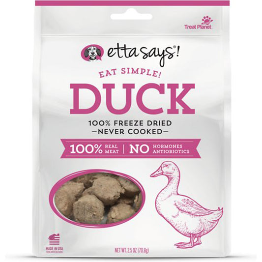 Etta Says! Eat Simple! 100% Freeze Dried Never Cooked Dog Treats Duck 1ea/2,5 oz