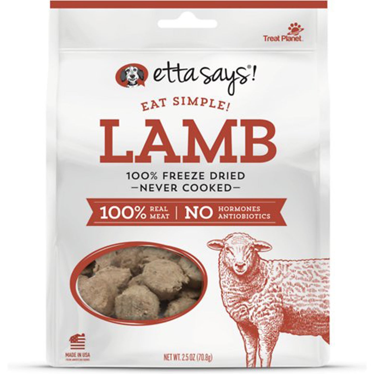 Etta Says! Eat Simple 100% Freeze Dried Lamb Dog Treats Lamb 1ea/2,5 oz