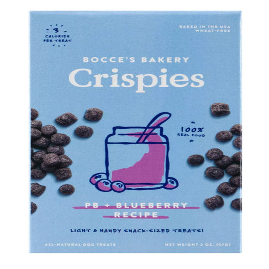 Bocces Dog Crispies Peanut Butter And Bulberry 2oz,