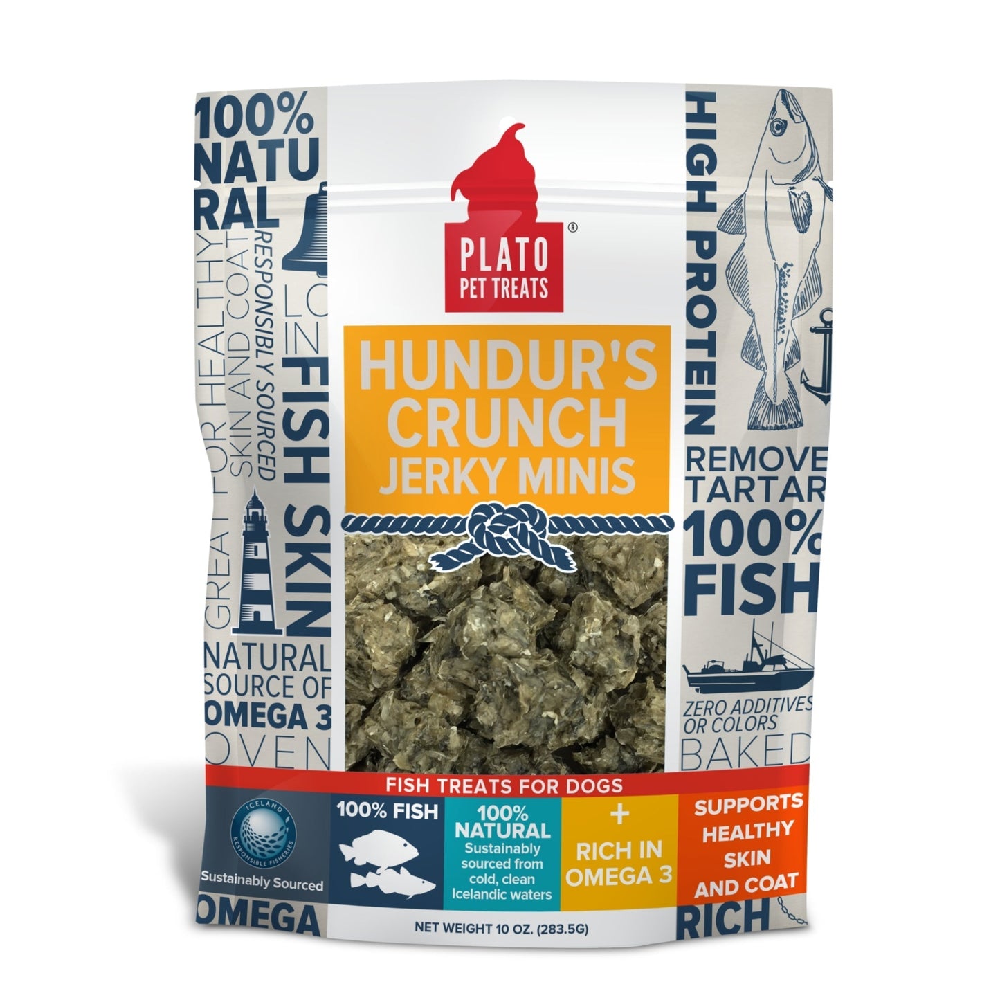 Plato Hundurs Crunch Jerky Mini 10oz,
