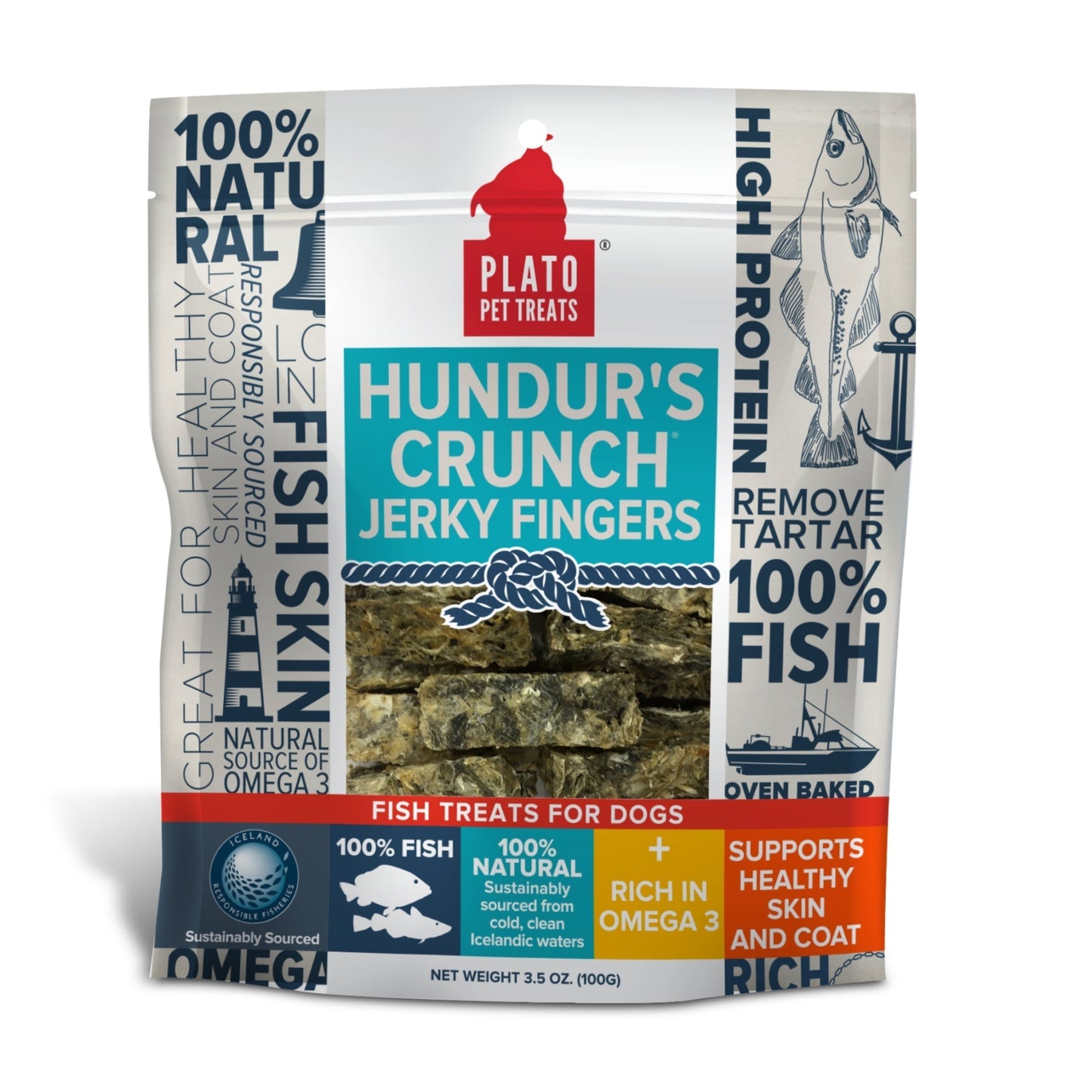 Plato Hundurs Crunch Jerky Finger 3,5oz,
